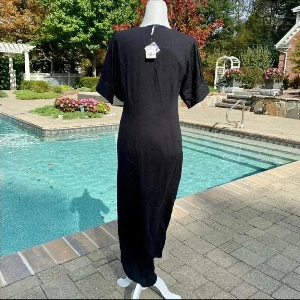 Free People Vintage Summer Midi Dress black XS NEW WITH TAGS NWT